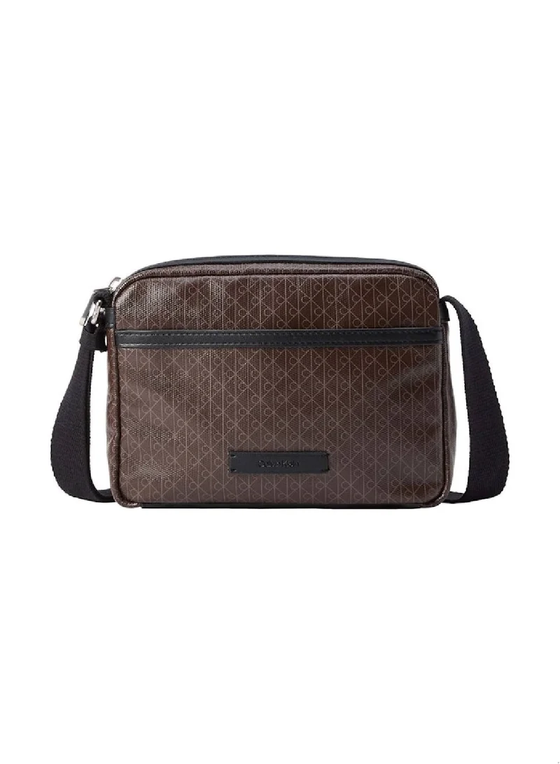 Coated Emblem Logo Crossbody Camera Bag